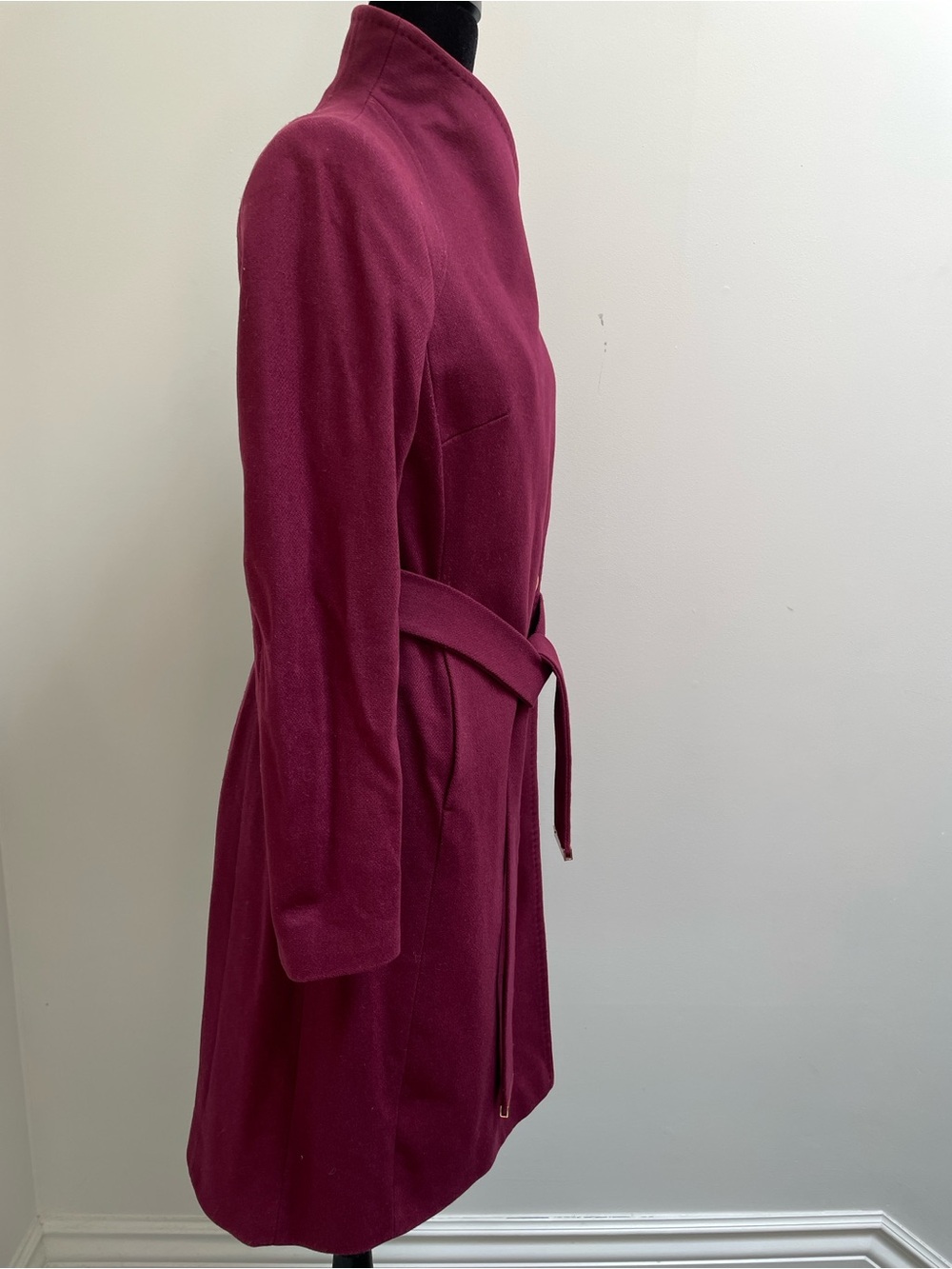 Ted Baker London Berry Wool Blend Wrap Coat with Belt, Size 1 (US 4-6) - Picture 5 of 8